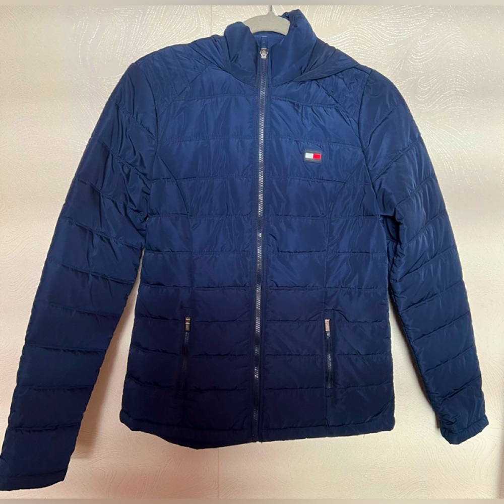 Tommy Hilfiger hooded, the short puffer women's jacket